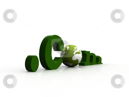 To use this stock image in your creative project, please select the size you need over to the right and click the "Add to Cart" button.
Your downloaded image will come with the Cutcaster watermark removed so don’t worry about the watermark you see on this page. Dot com with globe stock photo, Three dimensional dot com with globe by Imagery Majestic