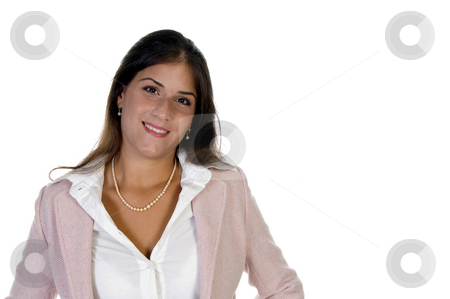 To use this stock image in your creative project, please select the size you need over to the right and click the "Add to Cart" button.
Your downloaded image will come with the Cutcaster watermark removed so don’t worry about the watermark you see on this page. Smiling corporate lady stock photo, Smiling corporate lady against white background by Imagery Majestic