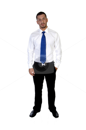 To use this stock image in your creative project, please select the size you need over to the right and click the "Add to Cart" button.
Your downloaded image will come with the Cutcaster watermark removed so don’t worry about the watermark you see on this page. Standing young businessman stock photo, Standing young businessman on an isolated white background by Imagery Majestic