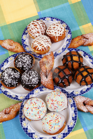 To use this stock image in your creative project, please select the size you need over to the right and click the "Add to Cart" button.
Your downloaded image will come with the Cutcaster watermark removed so don’t worry about the watermark you see on this page. Doughnut stock photo, Fresh doughnuts and pastry straws as background by Jolanta Dabrowska
