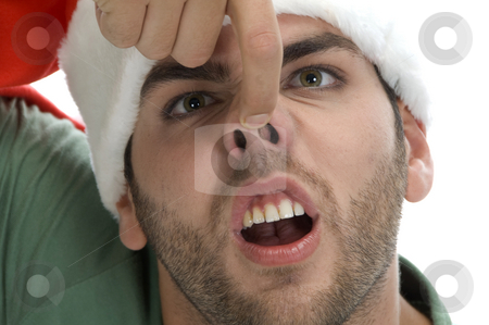 To use this stock image in your creative project, please select the size you need over to the right and click the "Add to Cart" button.
Your downloaded image will come with the Cutcaster watermark removed so don’t worry about the watermark you see on this page. Man raising his nose stock photo, Man raising his nose on an isolated background by Imagery Majestic