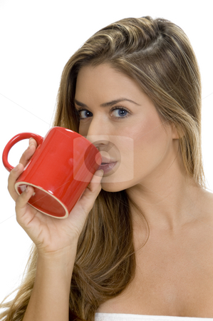 To use this stock image in your creative project, please select the size you need over to the right and click the "Add to Cart" button.
Your downloaded image will come with the Cutcaster watermark removed so don’t worry about the watermark you see on this page. Lady drinking with coffee mug stock photo, Lady drinking with coffee mug by Imagery Majestic