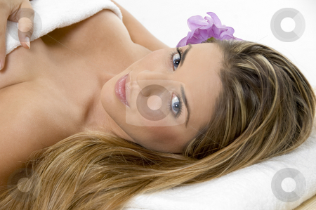 To use this stock image in your creative project, please select the size you need over to the right and click the "Add to Cart" button.
Your downloaded image will come with the Cutcaster watermark removed so don’t worry about the watermark you see on this page. Laying sexy woman looking you stock photo, Laying sexy woman looking you by Imagery Majestic