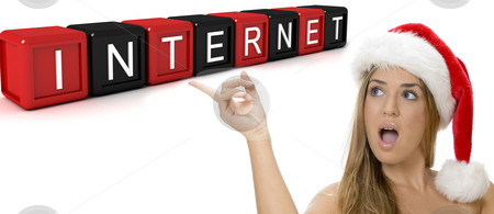 To use this stock image in your creative project, please select the size you need over to the right and click the "Add to Cart" button.
Your downloaded image will come with the Cutcaster watermark removed so don’t worry about the watermark you see on this page. Three dimensional building blocks with internet text and sexy woman with santa hat stock photo, Three dimensional building blocks with internet text and sexy woman with santa hat on an isolated white background by Imagery Majestic