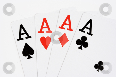 To use this stock image in your creative project, please select the size you need over to the right and click the "Add to Cart" button.
Your downloaded image will come with the Cutcaster watermark removed so don’t worry about the watermark you see on this page. Four Aces stock photo, Four aces on white background by Stephen Bonk