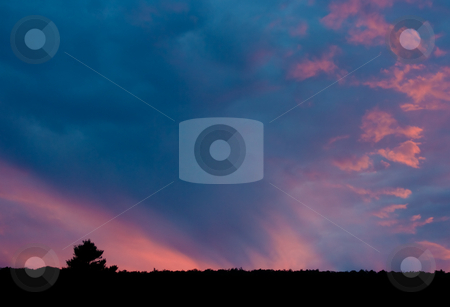 To use this stock image in your creative project, please select the size you need over to the right and click the "Add to Cart" button.
Your downloaded image will come with the Cutcaster watermark removed so don’t worry about the watermark you see on this page. Sunset and Mountain Tree stock photo, A colorful evening sunset. The top of a mountain and an isolated tree can be seen at the bottom of the frame with the colorful sky above. by Stephen Bonk