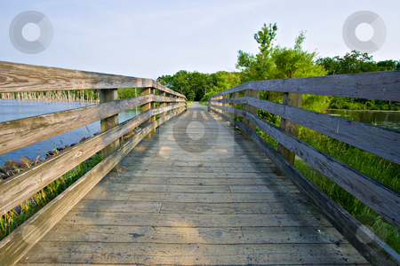 To use this stock image in your creative project, please select the size you need over to the right and click the "Add to Cart" button.
Your downloaded image will come with the Cutcaster watermark removed so don’t worry about the watermark you see on this page. Wooden Bridge stock photo, A wooden bridge at Manaquan Reservoir in Manasquan, New Jersey by Stephen Bonk