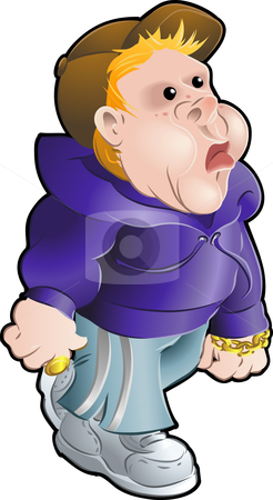 To use this stock image in your creative project, please select the size you need over to the right and click the "Add to Cart" button.
Your downloaded image will come with the Cutcaster watermark removed so don’t worry about the watermark you see on this page. Teen Youth Cliques Chav stock vector clipart, Vector illustration of a teenager, part of the chav clique or tribe by Christos Georghiou