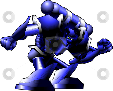 To use this stock image in your creative project, please select the size you need over to the right and click the "Add to Cart" button.
Your downloaded image will come with the Cutcaster watermark removed so don’t worry about the watermark you see on this page. Robot space man stock vector clipart, A futuristic robot or soldier in armoured spacesuit type si-fi character by Christos Georghiou