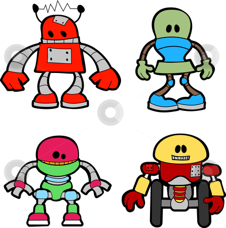 To use this stock image in your creative project, please select the size you need over to the right and click the "Add to Cart" button.
Your downloaded image will come with the Cutcaster watermark removed so don’t worry about the watermark you see on this page. Illustration of little robots stock vector clipart, Illustration of variety of little mechanical robots by Christos Georghiou