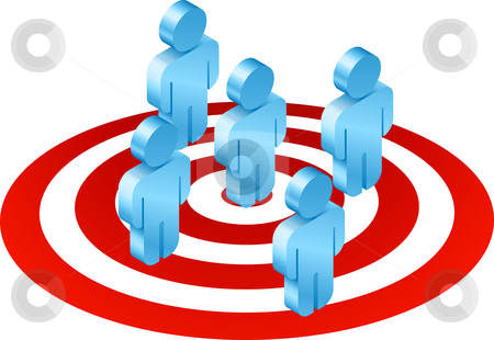 To use this stock image in your creative project, please select the size you need over to the right and click the "Add to Cart" button.
Your downloaded image will come with the Cutcaster watermark removed so don’t worry about the watermark you see on this page. Illustration of blue men standing on red target stock vector clipart, Illustration of blue men standing on red target by Christos Georghiou
