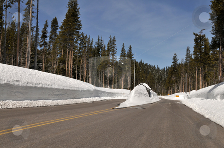 To use this stock image in your creative project, please select the size you need over to the right and click the "Add to Cart" button.
Your downloaded image will come with the Cutcaster watermark removed so don’t worry about the watermark you see on this page. Snowed in stock photo, Tollbooth entrance to Crater Lake National Park, Oregon, closed for the winter by Harris Shiffman