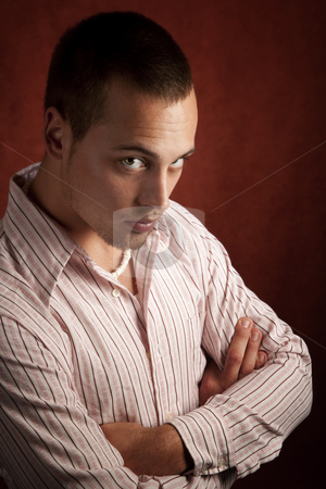 To use this stock image in your creative project, please select the size you need over to the right and click the "Add to Cart" button.
Your downloaded image will come with the Cutcaster watermark removed so don’t worry about the watermark you see on this page. Young man with arms folded stock photo, Handsome young man standing with folded arms by Scott Griessel