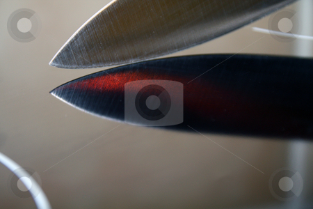 To use this stock image in your creative project, please select the size you need over to the right and click the "Add to Cart" button.
Your downloaded image will come with the Cutcaster watermark removed so don’t worry about the watermark you see on this page. Knife blade on black stock photo, Knife blade on a black surface with a red taint in the reflection by Chris Alleaume