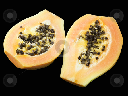 To use this stock image in your creative project, please select the size you need over to the right and click the "Add to Cart" button.
Your downloaded image will come with the Cutcaster watermark removed so don’t worry about the watermark you see on this page. Papaya stock photo, Papaya isolated on a black background. by Sinisa Botas
