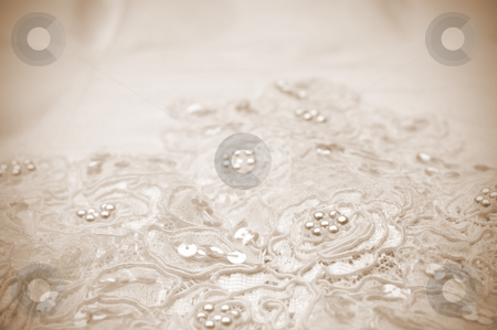 To use this stock image in your creative project, please select the size you need over to the right and click the "Add to Cart" button.
Your downloaded image will come with the Cutcaster watermark removed so don’t worry about the watermark you see on this page. Sepia Toned Close-up of wedding dress details stock photo, Sepia Toned Close-up of wedding dress details by Vince Clements