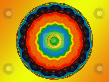 To use this stock image in your creative project, please select the size you need over to the right and click the "Add to Cart" button.
Your downloaded image will come with the Cutcaster watermark removed so don’t worry about the watermark you see on this page. Chakra Mandala stock photo, Spiritual mandala featuring the seven colors of the chakra, representing spiritual advancement by Sandra Fann
