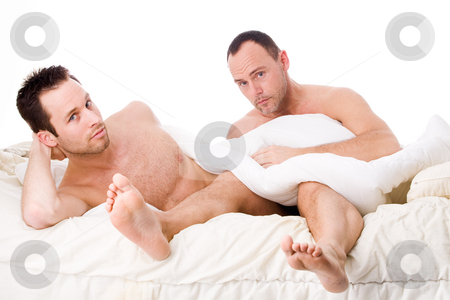 To use this stock image in your creative project, please select the size you need over to the right and click the "Add to Cart" button.
Your downloaded image will come with the Cutcaster watermark removed so don’t worry about the watermark you see on this page. Happy homo life stock photo, Happy homo couple in a white bed taking care of his boyfriend by Frenk and Danielle Kaufmann