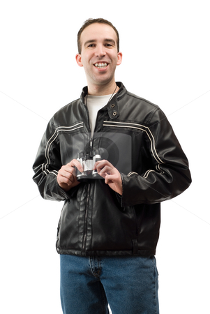 To use this stock image in your creative project, please select the size you need over to the right and click the "Add to Cart" button.
Your downloaded image will come with the Cutcaster watermark removed so don’t worry about the watermark you see on this page. Happy Bird Watcher stock photo, A happy bird watcher is smiling and holding binoculars, isolated against a white background by Richard Nelson