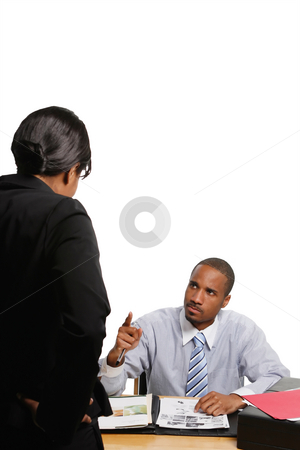 To use this stock image in your creative project, please select the size you need over to the right and click the "Add to Cart" button.
Your downloaded image will come with the Cutcaster watermark removed so don’t worry about the watermark you see on this page. Angry Boss Pointing stock photo, Seated boss looking angry and pointing rudely as a female subordinate gives him some news. Vertical shot isolated on white by Orange Line Media