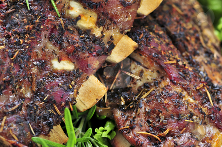 To use this stock image in your creative project, please select the size you need over to the right and click the "Add to Cart" button.
Your downloaded image will come with the Cutcaster watermark removed so don’t worry about the watermark you see on this page. Spare rib dinner stock photo, Plate of spare ribs and greens for dinner by Elena Elisseeva