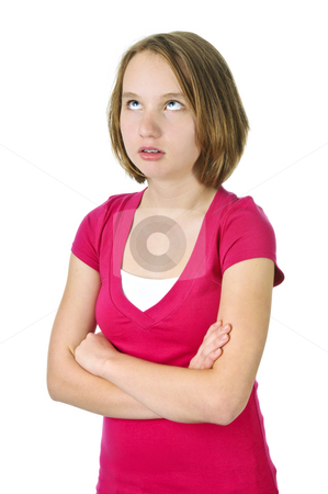 To use this stock image in your creative project, please select the size you need over to the right and click the "Add to Cart" button.
Your downloaded image will come with the Cutcaster watermark removed so don’t worry about the watermark you see on this page. Teenage with attitude stock photo, Teenage girl showing attitude isolated on white background by Elena Elisseeva