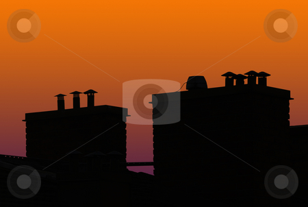 To use this stock image in your creative project, please select the size you need over to the right and click the "Add to Cart" button.
Your downloaded image will come with the Cutcaster watermark removed so don’t worry about the watermark you see on this page. Sunset roof stock photo, Silhouette of roof top in sunset by Magnus Johansson