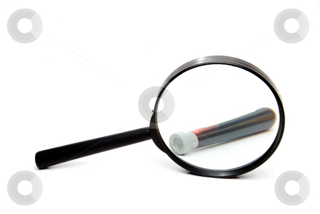 To use this stock image in your creative project, please select the size you need over to the right and click the "Add to Cart" button.
Your downloaded image will come with the Cutcaster watermark removed so don’t worry about the watermark you see on this page. Blood Sample stock photo, A blood sample being scritinized under a magnifying glass. by Robert Byron