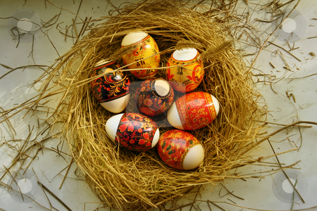 To use this stock image in your creative project, please select the size you need over to the right and click the "Add to Cart" button.
Your downloaded image will come with the Cutcaster watermark removed so don’t worry about the watermark you see on this page. Peaster egg stock photo, Many Easter eggs lie in a nest by Aleksandr GAvrilov