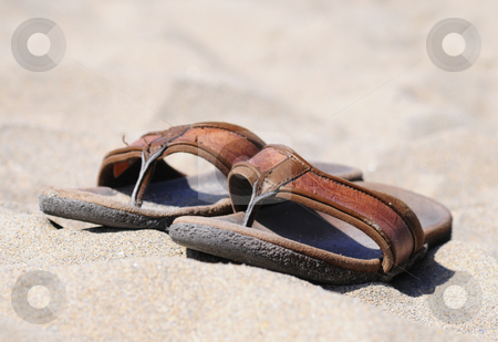 To use this stock image in your creative project, please select the size you need over to the right and click the "Add to Cart" button.
Your downloaded image will come with the Cutcaster watermark removed so don’t worry about the watermark you see on this page. Flip flops stock photo, Quality leather sandals by Magnus Johansson