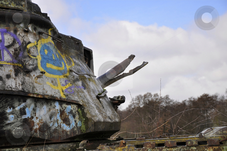 To use this stock image in your creative project, please select the size you need over to the right and click the "Add to Cart" button.
Your downloaded image will come with the Cutcaster watermark removed so don’t worry about the watermark you see on this page. Tank stock photo, Abandoned tank with grafitti by Nils Volkmer