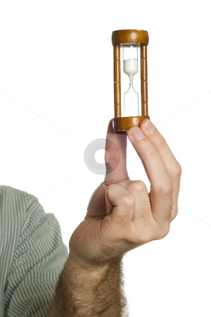 To use this stock image in your creative project, please select the size you need over to the right and click the "Add to Cart" button.
Your downloaded image will come with the Cutcaster watermark removed so don’t worry about the watermark you see on this page. Hand Holding Hourglass stock photo, Closeup view of a hand holding a wooden hourglass, isolated against a white background by Richard Nelson