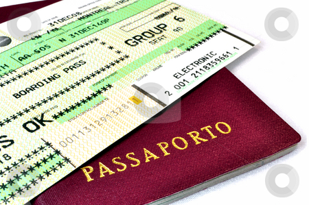To use this stock image in your creative project, please select the size you need over to the right and click the "Add to Cart" button.
Your downloaded image will come with the Cutcaster watermark removed so don’t worry about the watermark you see on this page. Passport and boarding pass stock photo, Italian passport and air travel boarding pass. by Fernando Barozza