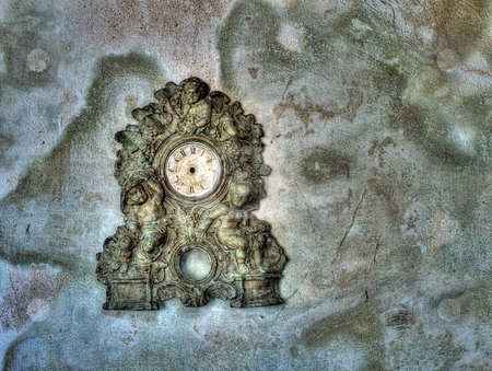 To use this stock image in your creative project, please select the size you need over to the right and click the "Add to Cart" button.
Your downloaded image will come with the Cutcaster watermark removed so don’t worry about the watermark you see on this page. Time stock photo, Old clock without pointers represents the infinity of time. HDR technique. by Sinisa Botas