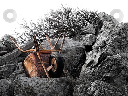 To use this stock image in your creative project, please select the size you need over to the right and click the "Add to Cart" button.
Your downloaded image will come with the Cutcaster watermark removed so don’t worry about the watermark you see on this page. Rusty whellbarrow stock photo, Old rusty wheelbarrow abandoned somewhere in the nature by Sinisa Botas