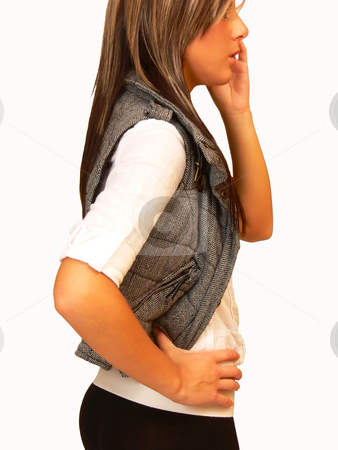 To use this stock image in your creative project, please select the size you need over to the right and click the "Add to Cart" button.
Your downloaded image will come with the Cutcaster watermark removed so don’t worry about the watermark you see on this page. Young lady on the phone. stock photo, An young lady for white background talking on the cell phone. by Horst Petzold