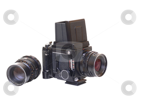 To use this stock image in your creative project, please select the size you need over to the right and click the "Add to Cart" button.
Your downloaded image will come with the Cutcaster watermark removed so don’t worry about the watermark you see on this page. An vintage medium camera. stock photo, An vintage medium camera with an extra lens on white background. by Horst Petzold