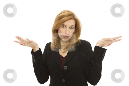 To use this stock image in your creative project, please select the size you need over to the right and click the "Add to Cart" button.
Your downloaded image will come with the Cutcaster watermark removed so don’t worry about the watermark you see on this page. Businesswoman gestures confusion stock photo, Businesswoman gestures confusion with her hands by Rick Becker-Leckrone