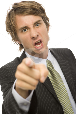 To use this stock image in your creative project, please select the size you need over to the right and click the "Add to Cart" button.
Your downloaded image will come with the Cutcaster watermark removed so don’t worry about the watermark you see on this page. Businessman points in anger stock photo, Businessman in a suit points with his finger in anger by Rick Becker-Leckrone