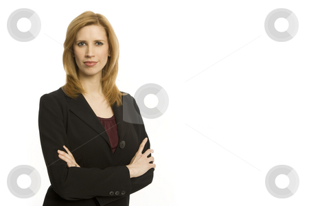 To use this stock image in your creative project, please select the size you need over to the right and click the "Add to Cart" button.
Your downloaded image will come with the Cutcaster watermark removed so don’t worry about the watermark you see on this page. Businesswoman stands with confidence stock photo, Businesswoman stands with her arms crossed by Rick Becker-Leckrone