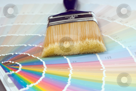 To use this stock image in your creative project, please select the size you need over to the right and click the "Add to Cart" button.
Your downloaded image will come with the Cutcaster watermark removed so don’t worry about the watermark you see on this page. Paint Selection stock photo, Closeup view of a paint brush lying on some colored swatches by Richard Nelson