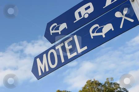 To use this stock image in your creative project, please select the size you need over to the right and click the "Add to Cart" button.
Your downloaded image will come with the Cutcaster watermark removed so don’t worry about the watermark you see on this page. Motel signs stock photo, A blue street sign shows the way to accommodation by Angus Benham