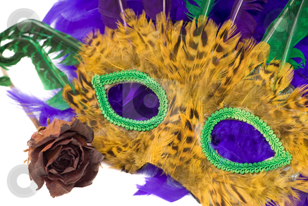 To use this stock image in your creative project, please select the size you need over to the right and click the "Add to Cart" button.
Your downloaded image will come with the Cutcaster watermark removed so don’t worry about the watermark you see on this page. Mardi Gras Mask stock photo, A mardi gras mask with a dried red rose, isolated against a white background by Richard Nelson