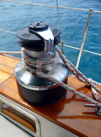 To use this stock image in your creative project, please select the size you need over to the right and click the "Add to Cart" button.
Your downloaded image will come with the Cutcaster watermark removed so don’t worry about the watermark you see on this page. Close-up of sailboat winch and rope stock photo, Detail and close-up of sailboat winch and rope by Jill Reid