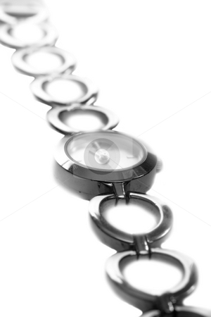 To use this stock image in your creative project, please select the size you need over to the right and click the "Add to Cart" button.
Your downloaded image will come with the Cutcaster watermark removed so don’t worry about the watermark you see on this page. Ladies stainless steel watch on white background stock photo, Ladies stainless steel watch on white background by Christopher Meder
