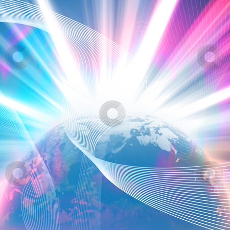 To use this stock image in your creative project, please select the size you need over to the right and click the "Add to Cart" button.
Your downloaded image will come with the Cutcaster watermark removed so don’t worry about the watermark you see on this page. Glowing Earth stock photo, Our planet earth with a bright star burst coming from behind. by Todd Arena