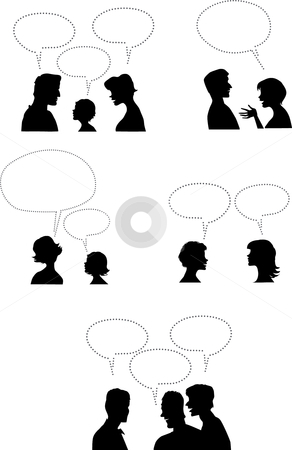 To use this stock image in your creative project, please select the size you need over to the right and click the "Add to Cart" button.
Your downloaded image will come with the Cutcaster watermark removed so don’t worry about the watermark you see on this page. People talking2 stock vector clipart, Different groups of people talking by Vanda Grigorovic