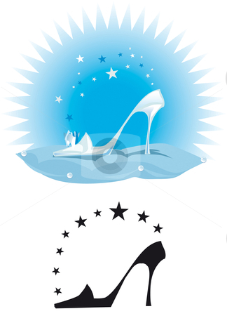 To use this stock image in your creative project, please select the size you need over to the right and click the "Add to Cart" button.
Your downloaded image will come with the Cutcaster watermark removed so don’t worry about the watermark you see on this page. Crystal slipper stock vector clipart, Illustration of a crystal slipper on a pillow by Vanda Grigorovic