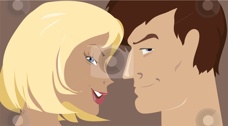 To use this stock image in your creative project, please select the size you need over to the right and click the "Add to Cart" button.
Your downloaded image will come with the Cutcaster watermark removed so don’t worry about the watermark you see on this page. Gossip2 stock vector clipart, Portraits of a man and a woman, woman talking to man by Vanda Grigorovic
