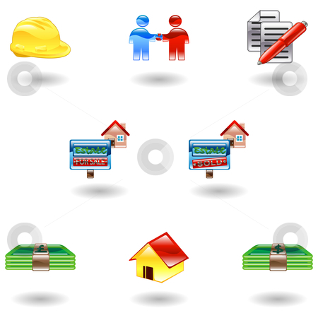To use this stock image in your creative project, please select the size you need over to the right and click the "Add to Cart" button.
Your downloaded image will come with the Cutcaster watermark removed so don’t worry about the watermark you see on this page. Shiny Real Estate Icons stock vector clipart, A set of shiny glossy real estate icons by Christos Georghiou